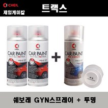 쉐보레 트랙스 GYN 스노우플레이크화이트펄(2개가 한세트) 스프레이 + 투명스프레이 자동차 도색 차량용 카페인트, GYN스프레이+투명스프레이(제일)