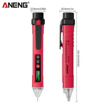 검전기 누설잔류계 월선경보기 검정기 전기테스터 aneng 12-1000v 전류 전기 센서 테스트 연필 vc1010 디지털 acdc 전압 감지기 스마트 비접촉 테스터 펜 미터, 협력사, 빨간색