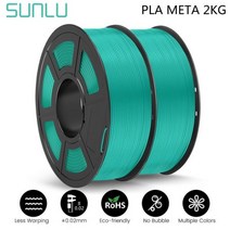 프린트보드 필라멘트 SUNLU-PLA 메타 3D 프린터 필라멘트 2kg 1.75MM 더 나은 이동성 인성 따뜻한 색상113892, PLA-Meta Green 2kg