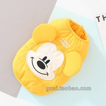 미키 강아지 옷 발열 패딩 조끼 겨울 방한 애견 커플룩 방한 용품, C