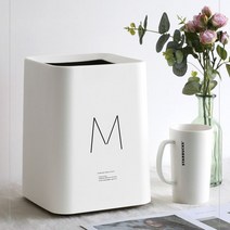 지니홀딩스 모던 인테리어 이중 휴지통 커버 이너 8L 12L, 1개, 02. 원형 화이트 12L (대)