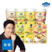 폰타나 컵수프 12개 4종 택2 /20g 외 수프 골라담기, 4. 어니언 수프(컵형)x6개_1. 머쉬룸 수프(컵형)