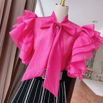 땡땡이블라우스 이쁜 레드 폴카 도트 프린트 블라우스 아프리카 오피스 레이디 캐주얼 티셔츠 블랙 탑 빈티지 2 셔츠 2023 여름291213