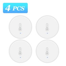 TuyaSmartLife App ZigBee 스마트 및 습도 센서 Alexa Google 홈 오토메이션, [04] 4피스 Round