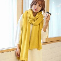 록신 두꺼운 니트 스카프 조커 따뜻한 단색 머플러