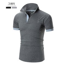 FANSYLI 자수 반팔 티셔츠 남성 카라티셔츠 12B12