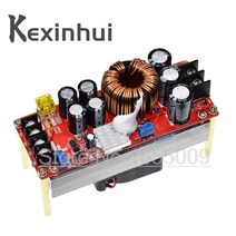 음식물처리기 분쇄기 DC-DC 1500W 30A 전압 스텝 업 컨버터 부스트 CC CV 전원 모듈 정전류 팬 10-60V ~ 12, 한개옵션0