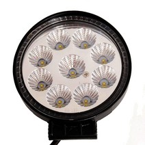 LED 써치라이트, 12V차량전용-27W 원형 반사판 써치 화이트 60도, 1개