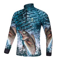 FISH-YCGF 여름낚시복 상의 빅사이즈 자외선차단 12종 다양한 색상 통기성 낚시의류 피싱의류, CO5-WHITE BLUE(화이트블루YY192)
