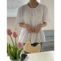 [최저가/핏보장] 러블리 청순 리본 레이스 반팔 라운드 주름 뒷트임 벌룬 블라우스