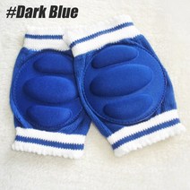 1Pair Baby Knee Pads for Crawling Safety Protector Breath Elastic Elbow Cushion Toddlers Infants Boy, [01] Free Size, [02] Dark Blue