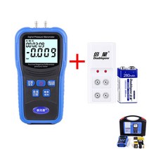 차압계 마노메타 고정밀 마노미터 휴대용 게이지 디지털 압력계, TM510  200kPa+충전세트