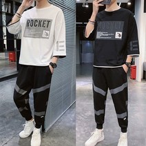 제이피엠 남자 여름 7부반팔 트레이닝복세트 반팔 간바지 상하의세트 운동복 TS03 당일출고!!