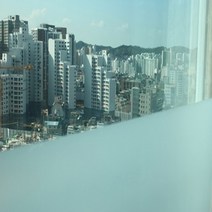 1층 사생활보호 필름 아파트 거실 유리 창문 단열 썬팅 사무실 밖에서 안보이는 시트지, 연블루 2m