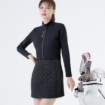 여성 겨울 반집업 패딩 미니스커트 원피스