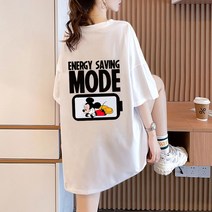 손드르 영문 미키 캐릭터 빅 사이즈 반팔티 여성 여름 오버핏 반팔 티셔츠 (M-5XL)