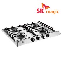 SK매직 4구 쿡탑 가스렌지 빌트인 가스쿡탑 매립형 가스레인지 GRAB422K, LNG