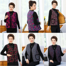 할머니누빔조끼 아줌마 요양원 어르신 목티 조끼