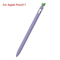 터치펜 듀얼 태블릿 호환 보호 커버 케이스 애플 펜슬 2 실리콘 iPad 1 분실 방지 스타일러스, 10 Purple-1st