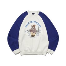 YALE 예일 x TUUK LOUNGEWEAR CREWNECK BLUE IVORYYC9CR2001BL