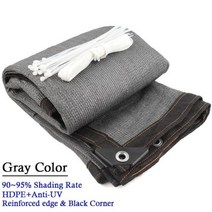 HDPE 태양 그늘 그물 정원 다육 식물 쉼터 테라스 발코니 안전 개인 정보 보호 야외 퍼걸러 음영, 회색, 1.5x5m