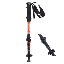 블랙야크 두랄루민 원터치 5단 싱글스틱 레버 잠금장치 등산 경량 그립력 P&P120스틱, RED ORANGE