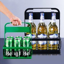 커피캐리어 캠핑 컵 배달 캔 음료수 6구 홀더 트레이, 그린+그린