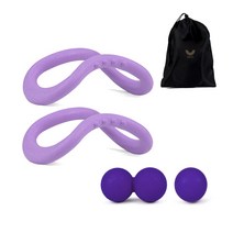 데비 프로 소프트 데비링 2개입+TPE 마사지볼 세트, 퍼플/퍼플