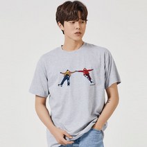 키밍 영화 눈 커플 LOVE 그래픽 캐쥬얼 반팔티