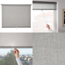 이케아 롤러블라인드 LANGDANS 롱단스 롤러블라인드 그레이 60x195 cm