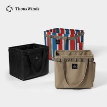 Thous Winds 캠핑 유투버 야외 캠핑 보관 가방 장비 텐트 캠핑 식기 보관 상자, 전술 보관 가방 라지 l 블랙