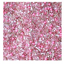 컵케익 베이킹 제빵 스파클링 장미 핑크 3가지 용량 Vintage Rose Gold Sprinkle Mix Wedding Bridal, 1개, 2oz