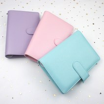 6공 다이어리 커버 파스텔 마카롱 A6 A5, 블루A6