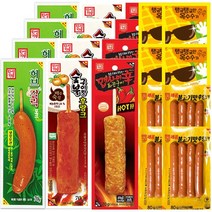 [다만세푸드]매콤불고기맛후랑크4+숯불구이맛4+기프티콘소시지4+맵사이신4+허브갈릭소시지4 70g 20개/편의점 핫바 소세지 맛바