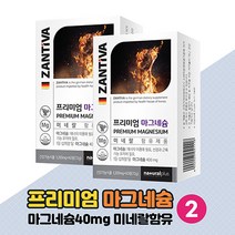 ZANTIVA 독일산 마그네슘 산화마그네슘 400mg 미네랄 함유, 60정 x 2개