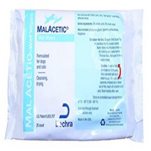 Dechra 25 Count MalAcetic Wet Wipes/Dry Bath Wipes for Dogs and Cats 9 by 5-Inch null, 1, 기타