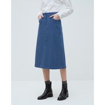 헤지스 여성 22FW 블루 면 코듀로이 스커트 HSSK2D909B2