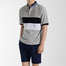스타일 에스 스타일에스 EL 남자 삼색 차이나 카라 반팔 티셔츠