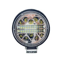 NORGOS 트랙터 트럭 픽업 작업등 지프 카마즈 스카니아 볼보용 슈퍼 브라이트 바라 4x4 오프로드 LED 바 4 인치 12V 24V, 1pcs Round, 1개