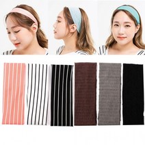 머리띠 똥머리 세안 예쁜머리끈 헤어슈슈 머리밴드 고탄력 반머리 헤어밴드 반다나 스포츠 매듭