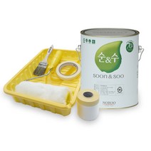 노루페인트 순앤순 친환경 수성 벽면 페인트 4L + 부자재 도구 세트, 올리브2, 4000ml, 1세트