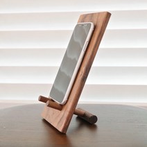 원목 핸드폰 거치대, 호두나무