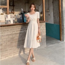 상견례옷차림 바스락 펀칭원피스 개화기의상