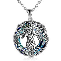 반려동물 장례 절묘한 생명의 나무 목걸이 with circle crystal cremation urn ashes cylinder vial pendant necklac pet, 라이트 옐로우 골드 컬러