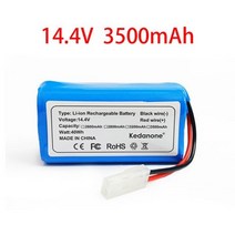 샤오미로봇청소기배터리 Xiaomi G1 MI 로봇 진공 청소기용 14.4V 2800mAh 리튬 이온 배터리 필수 MJSTG1 청소기 18650 팩, CHINA, 14.4V 3500mAH, 04 14.4V 3500mAH
