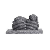 무덤 Headstone 묘석 희생 식품 동상 애완 동물 애도 기념 를 들고 기도 기념품, 01 dog