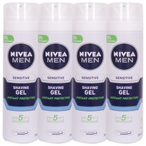 니베아 맨 센서티브 쉐이빙 젤, 200ml, 4개