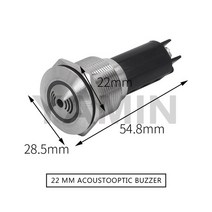 금속 부저 표시등 LED 스테인레스 스틸 플래시 라이트 도난 경보 나사 터미널 12 V 24 220 380V 16mm, 22MM, 24V