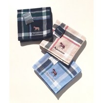 일제 아큐아스큐텀(Aquascutum) 남성용 가제타올 손수건(경주마 시리즈)
