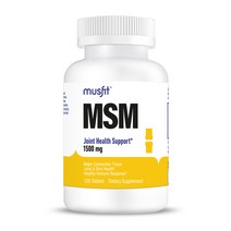 머스핏 MSM 1500 mg 조인트 헬스 서포트 120 타블렛 Musfit, 1개